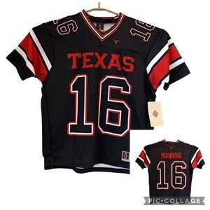 Arch Manning Texas Longhorn Gameday Greats 16 Jersey Kids Youth XL Black Red NEW